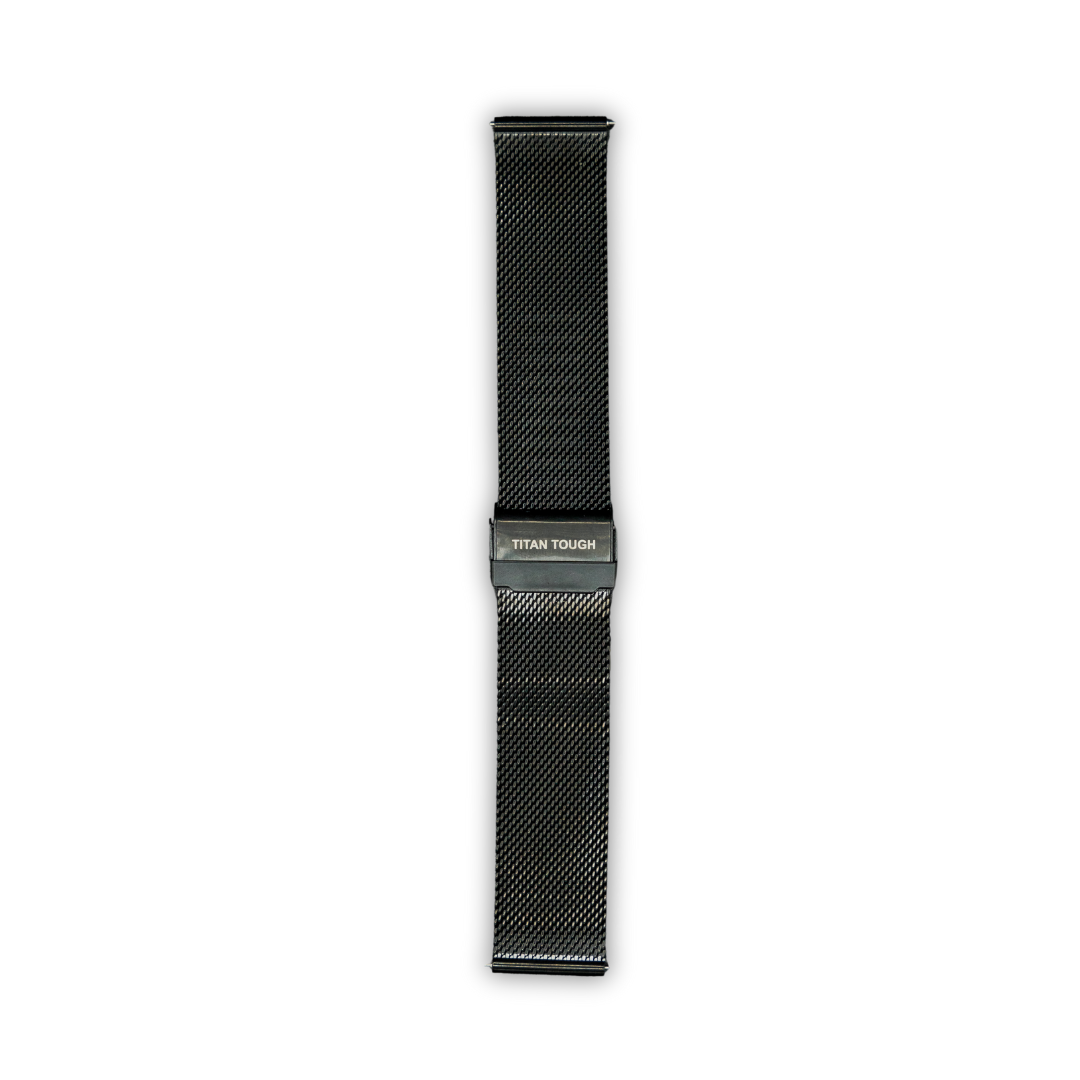 Stainless Steel Black Mesh Watch Strap