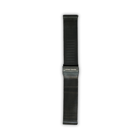 Stainless Steel Black Mesh Watch Strap