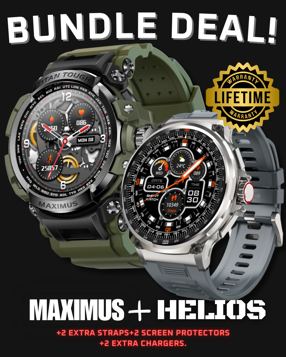 Maximus & Helios Smartwatch Bundle Deal